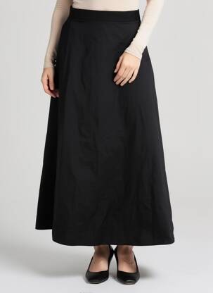 Jupe longue fermeture zip latéral noir IKKS femme