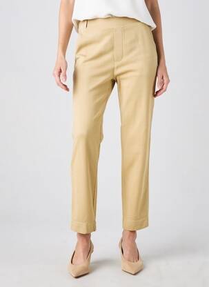 Pantalon droit stretch taille normale beige YERSE femme