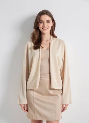 Gilet manches longues manches longues beige FLIRT femme