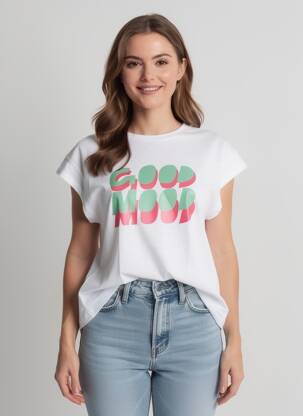 T-shirt coupe droite manches courtes beige ANOUK ET NINON femme