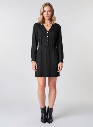 Robe courte manches longues manches longues noir I.CODE (By IKKS) femme