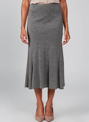 Jupe longue doublure gris CHASSAGNARD femme