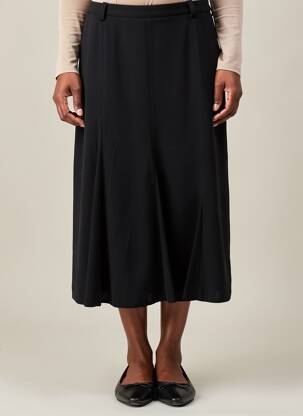 Jupe longue fermeture zippée au dos noir FRANCOISE femme