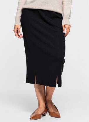 Jupe mi-longue stretch bleu ATTITUDE femme