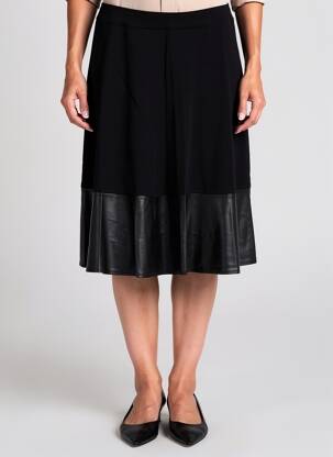 Jupe mi-longue stretch noir BASLER femme