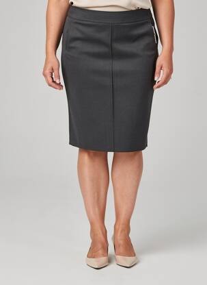 Jupe mi-longue taille normale gris FRANK WALDER femme