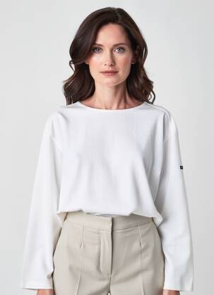 Top manches longues manches longues blanc FILEUSE D'ARVOR femme