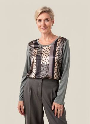 Top manches longues manches longues gris BASLER femme