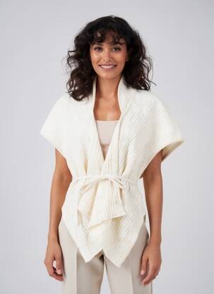 Veste casual coupe cintrée beige BEATE HEYMANN femme