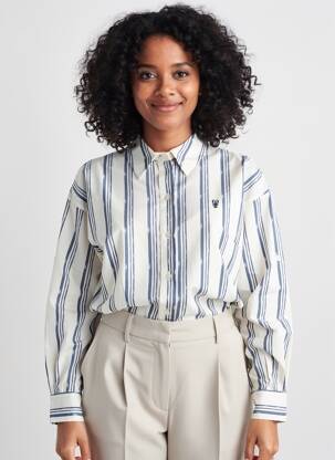 Chemisier manches longues manches longues bleu K-DESIGN femme