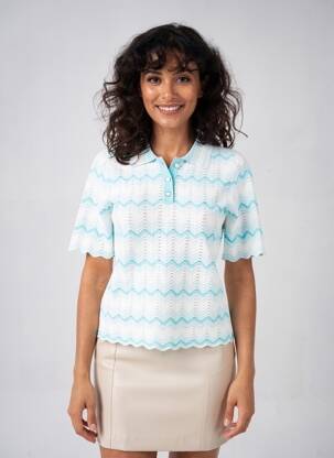 Top manches courtes manches courtes bleu LEO & UGO femme