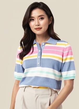 Top manches courtes manches courtes bleu ALDO MARTIN'S femme