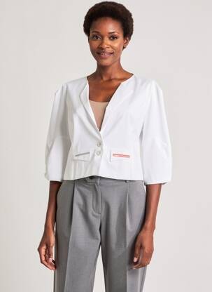 Blazer coupe cintrée blanc ELISA CAVALETTI femme