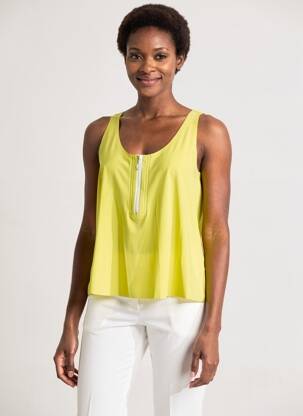 Top stretch fines bretelles vert SPORTMAX femme