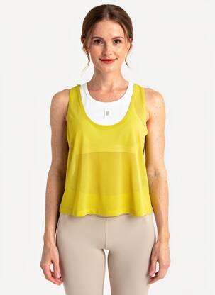 Top stretch sans manche vert SPORTALM femme