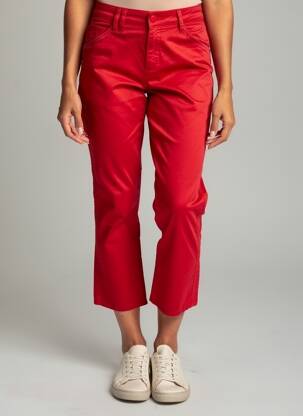 Pantacourt coupe droite taille normale rouge ELISA CAVALETTI femme