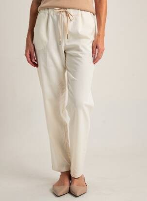 Pantalon slim taille élastique taille normale beige TRICOT CHIC femme