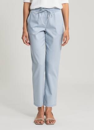 Pantalon slim taille élastique taille normale bleu EVA KAYAN femme