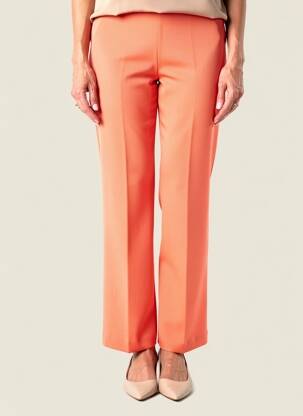 Pantalon droit stretch taille normale rose SCORZZO femme