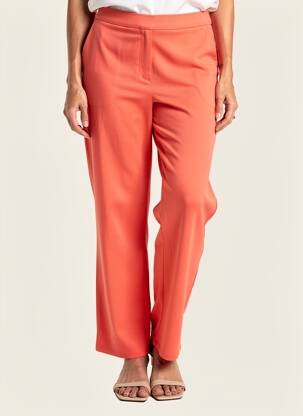 Pantalon droit stretch taille normale rose ÉTYMOLOGIE femme