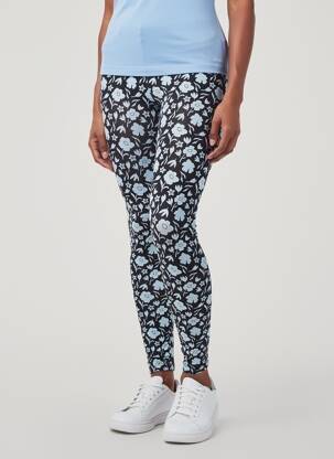 Legging effet matière satinée taille normale bleu NORBA femme