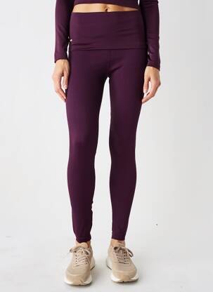Legging sans repassage taille normale violet LUNE ACTIVE femme