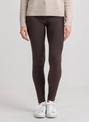 Legging effet matière satinée taille normale marron YEAR OF OURS femme