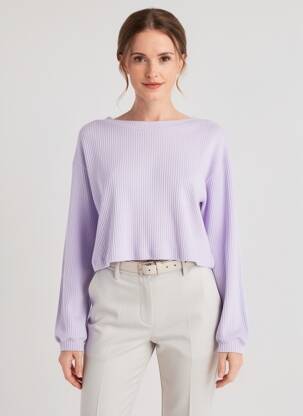 Top manches longues manches longues violet ELEVEN femme