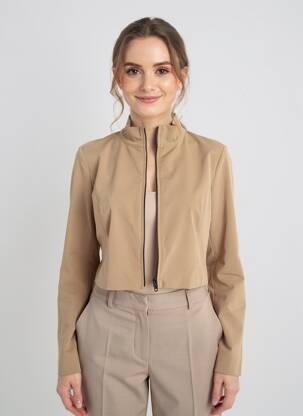 Veste casual col rond marron LANSTON SPORT femme