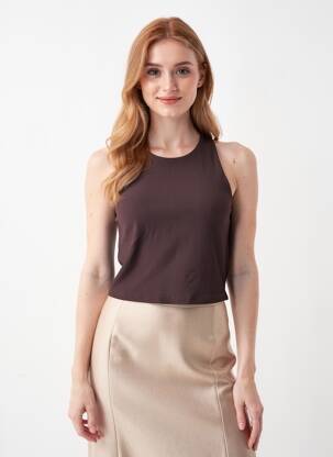 Top stretch sans manche marron VARLEY femme