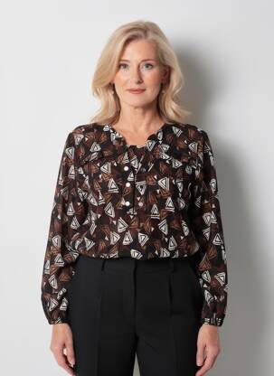 Pull coupe cintrée manches longues marron VETISTYLE femme