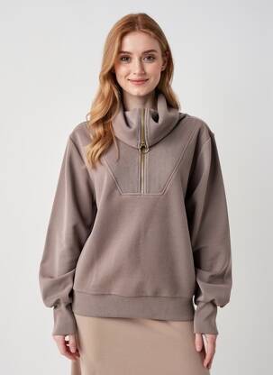 Sweat-shirt stretch manches longues marron VARLEY femme