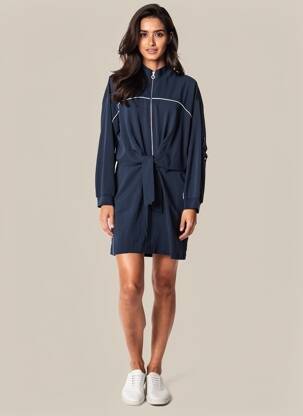 Robe courte manches longues manches longues bleu I.CODE (By IKKS) femme