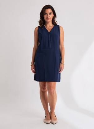 Robe courte sans manche sans manche bleu PAKO LITTO femme