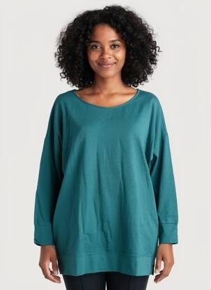Tunique manches longues col rond vert PAKO LITTO femme