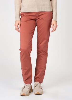 Pantalon chino stretch taille normale orange HAPPY femme