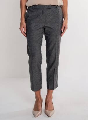 Pantalon 7/8 taille à pinces taille normale gris MAISON LAB femme