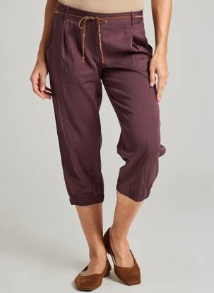 Pantalon 7/8 taille élastique taille normale violet TINSELS femme