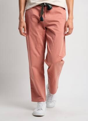 Pantalon chino fermeture zippée sous rabat boutonné taille normale rose LAB DIP PARIS femme