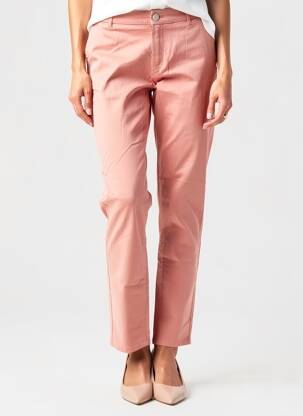 Pantalon chino stretch taille normale rose I.CODE (By IKKS) femme