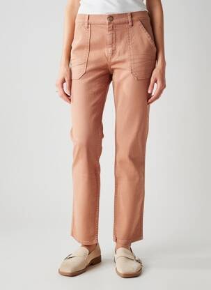 Pantalon droit stretch taille normale marron HOD femme
