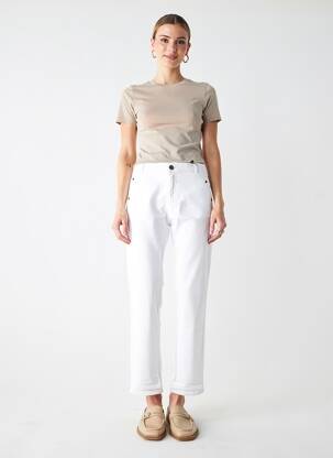 Pantalon chino stretch taille normale blanc HOD femme