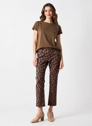 Pantalon 7/8 stretch taille normale noir HOD femme
