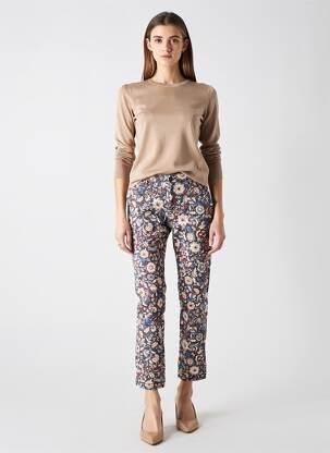 Pantalon chino stretch taille normale bleu HOD femme
