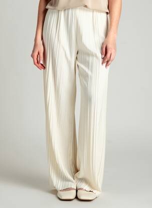 Pantalon large taille normale taille normale beige GARCOA femme