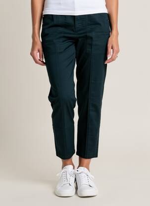 Pantalon 7/8 taille haute taille haute vert STREET ONE femme
