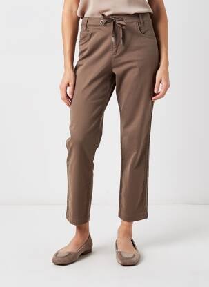 Pantalon 7/8 stretch marron STREET ONE femme