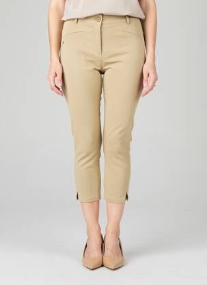 Pantacourt stretch taille normale beige BROADWAY femme