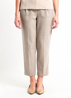 Pantalon 7/8 stretch taille normale marron ICHI femme
