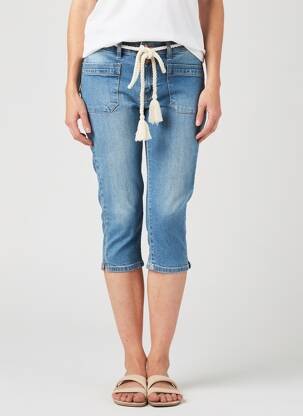 Corsaire tissage denim taille normale bleu DEELUXE femme
